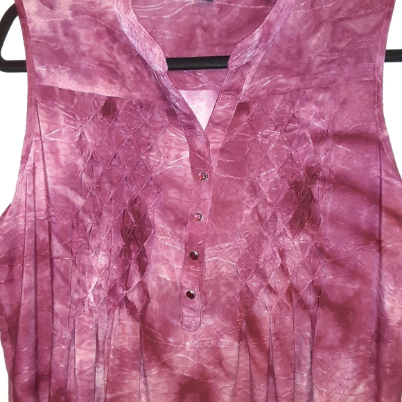 Roz & Ali Pink tie dye sleeveless - Picture 5 of 6